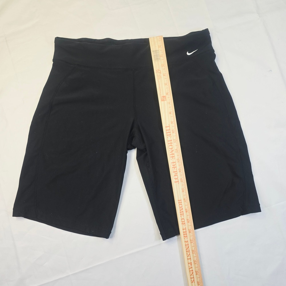 Nike Women's Size Large Bike Shorts Black Athletic Compression Activewear P20 - Picture 2 of 11